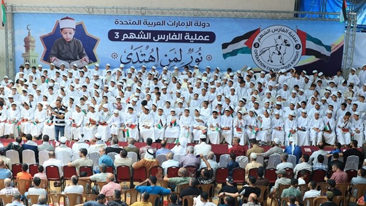 «الفارس الشهم 3» تكرم 600 طفل من حفظة القرآن في غزة